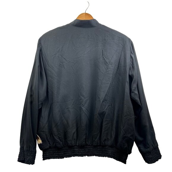 Vintage Starfire Novelty Cafe Scene Bomber Wearable Art Jacket Made in USA Sz 10 - Picture 2 of 9